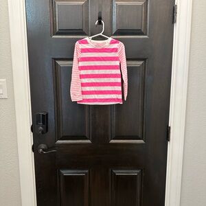 OshKosh Girls' Pink & White Striped Long-Sleeve Top Size 4